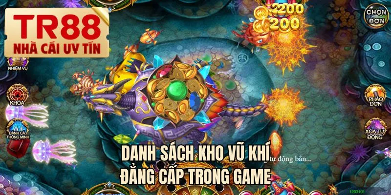 Danh sách kho vũ khí đẳng cấp trong game