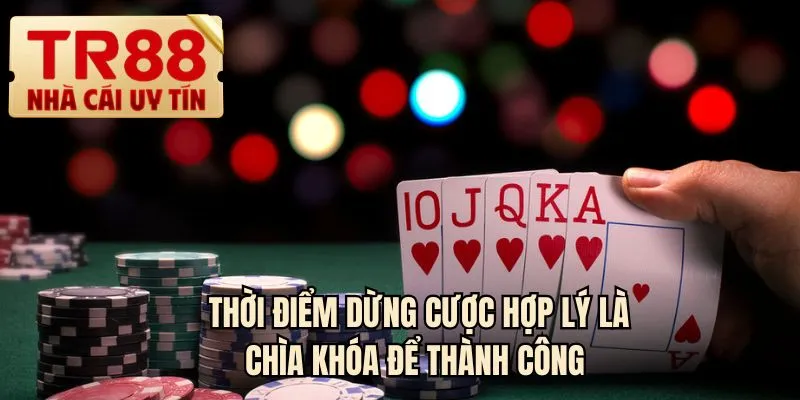 Thời điểm dừng cược hợp lý là chìa khóa để thành công